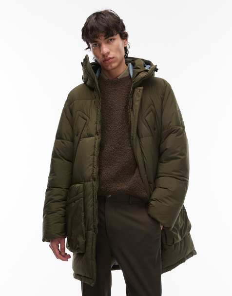 Paul Smith hooded puffer parka in green - view 1