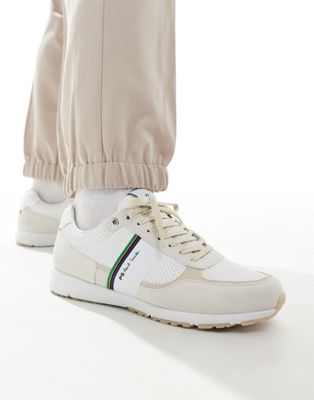 Paul Smith Huey trainer in cream with with side logo stripe