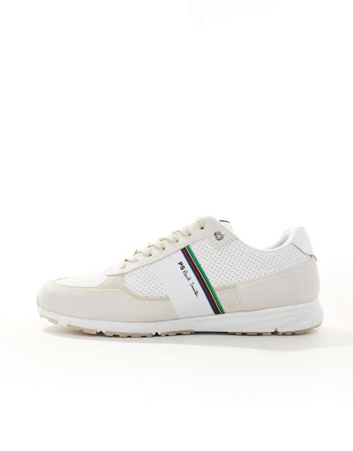 Paul Smith Huey trainer in cream with with side logo stripe ASOS