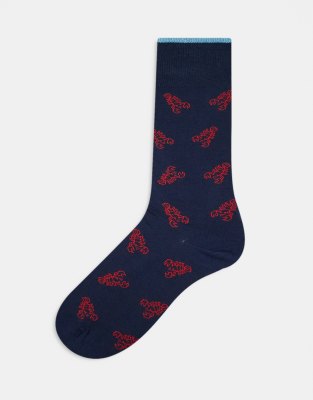 Paul Smith lobster socks in navy