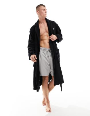 Paul Smith logo dressing gown in black