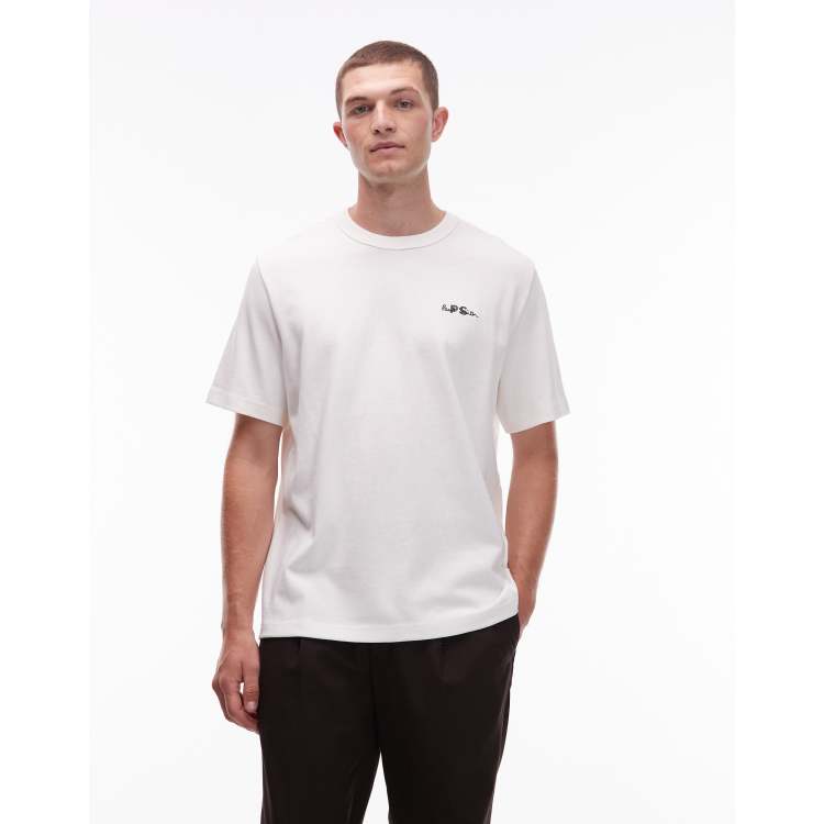 Tシャツ・カットソー PS PAUL SMITH Men T-shirt White 1 M2R220XLP4242 01 Men's White 'PS Logo' T-Shirt