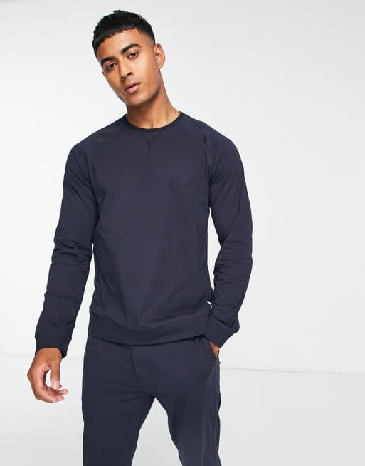 Paul Smith lounge long sleeve top in navy