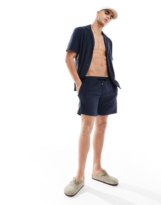 Paul Smith - Marineblå poloskjorte med reverskrave i frotté, 3 af 4