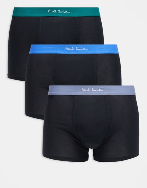 Paul Smith mixed waistband 3-pack trunks in black - view 1