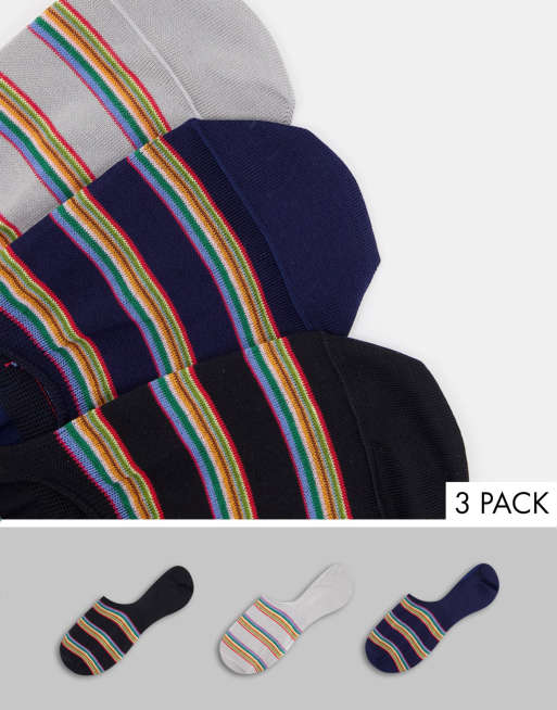 Paul Smith - Onzichtbare gestreepte sokken in multi