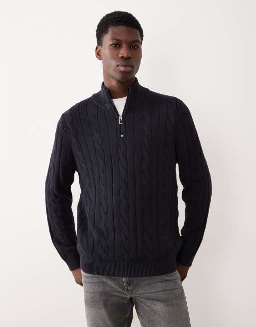 Paul Smith quarter zip sweat in blue