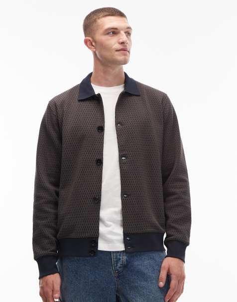 Paul Smith regular fit cardigan sweat in black - view 1