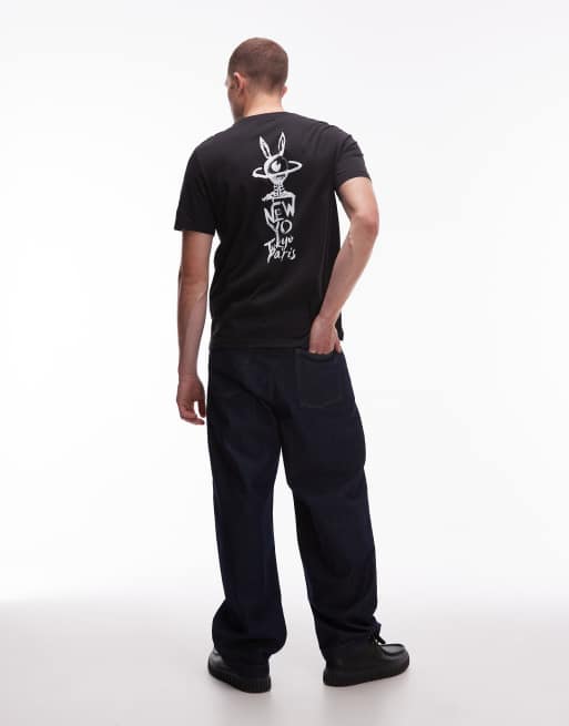 Paul Smith regular fit graphic t-shirt in black, 3 of 5