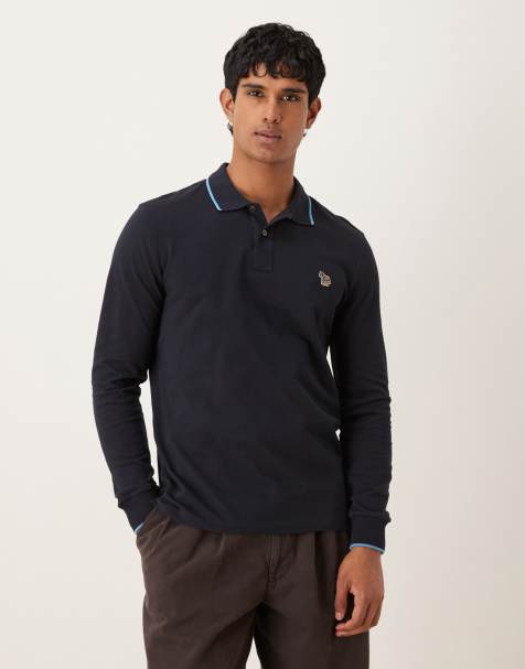 Paul Smith regular fit zebra logo polo in blue - view 1