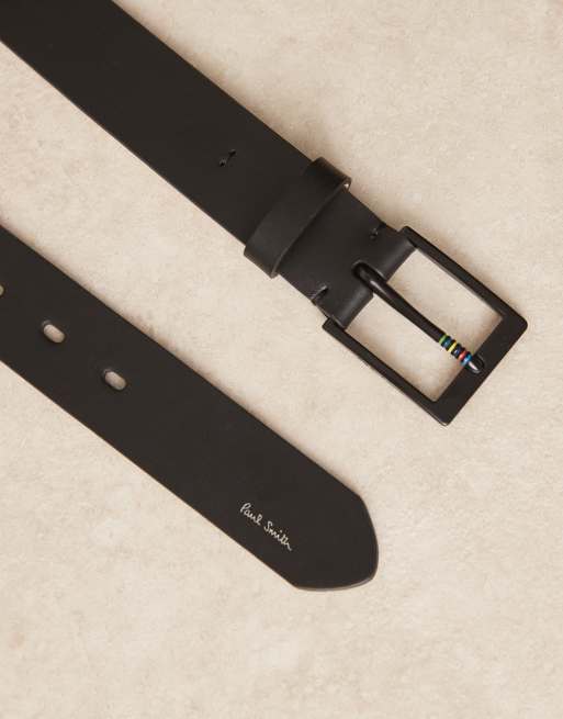 Paul Smith - Riem met gesp met streepjes in zwart, 2 van 3