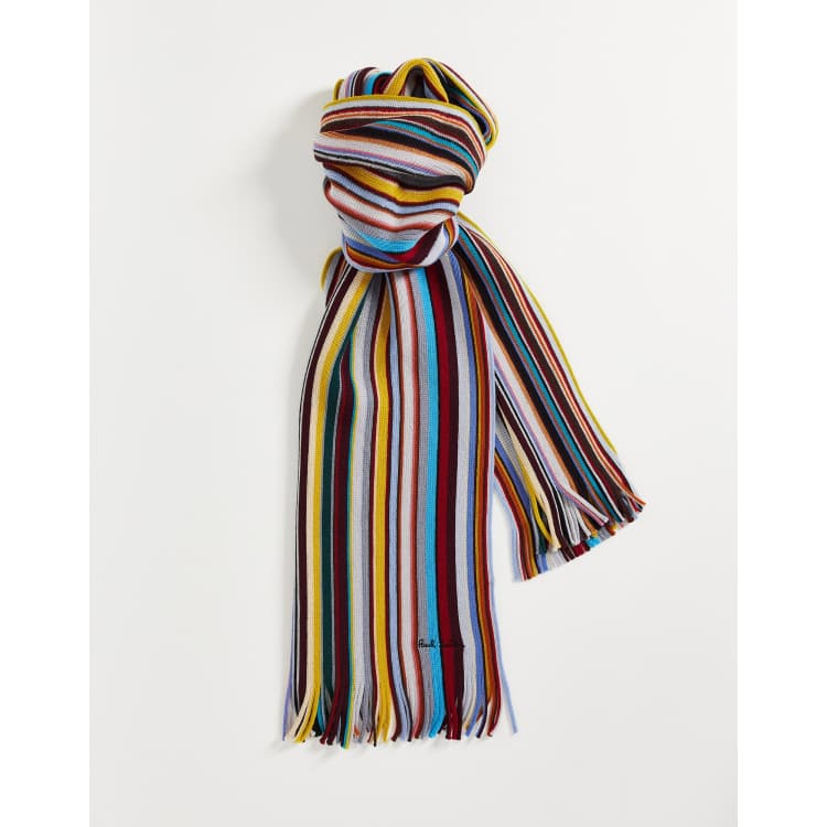 Paul Smith scarf in multi stripe