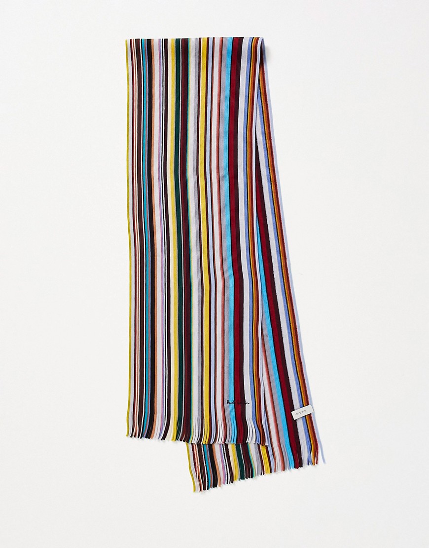 paul smith scarf in multi stripe