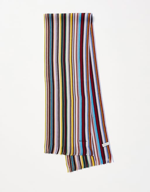 Paul Smith - Sciarpa a righe multicolore