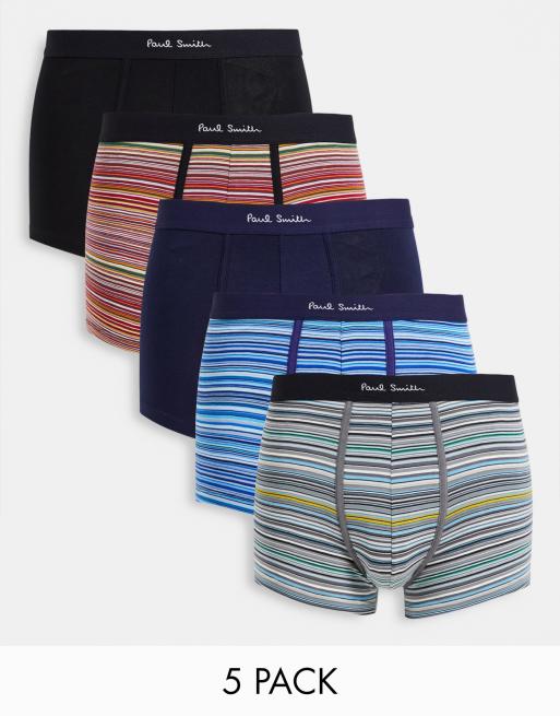 Paul Smith - Set van 5 boxershorts in klassieke streep/ marineblauw/ zwart