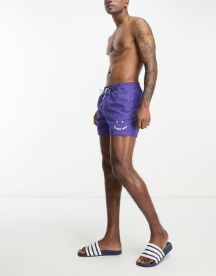 Paul Smith happy face logo swim shorts in cobalt blue - ASOS Price Checker