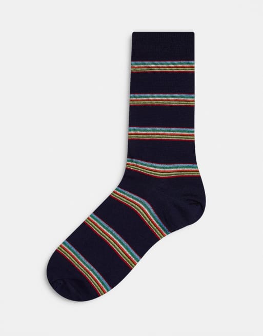 Paul Smith signature stripe socks in navy