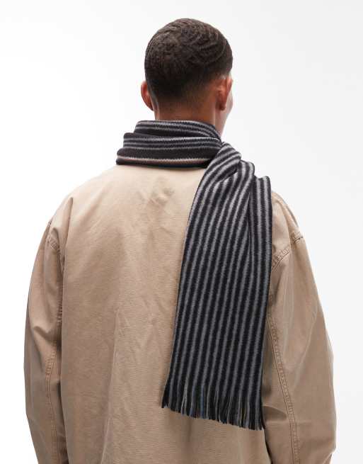 Paul Smith stripe scarf in black, 3 of 3