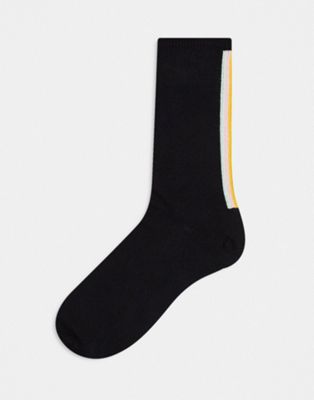 Paul Smith stripe socks in black