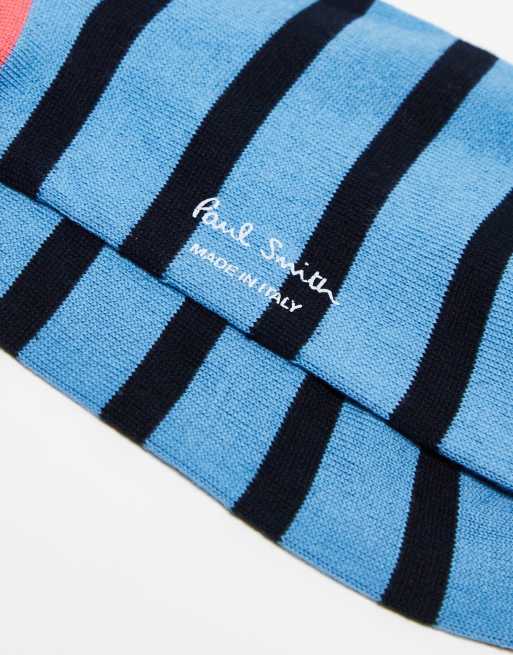 Paul Smith stripey sock in blue and black stripe, 3 of 4