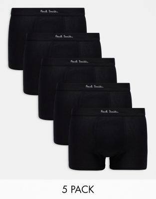 Paul Smith – Svarta trunks med logga på midjebandet, 5-pack - view 1