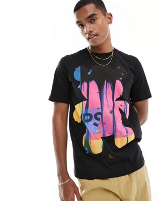 Paul Smith t-shirt with large chest print in black
