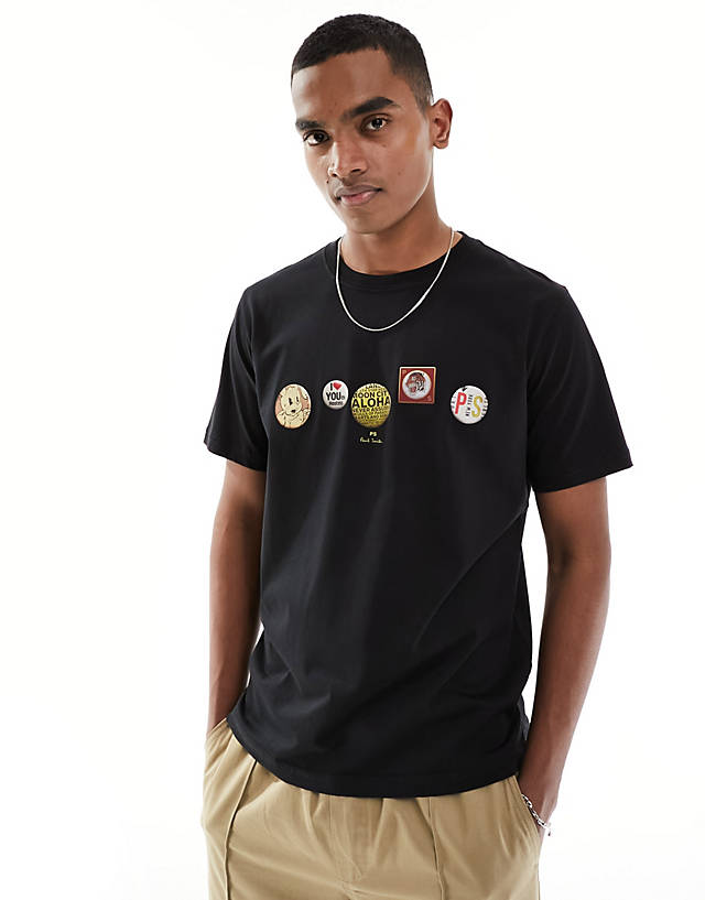 PS Paul Smith - Paul Smith t-shirt with logo badges in black