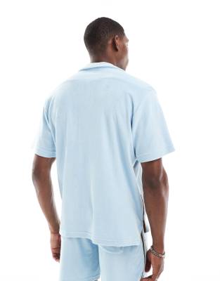 Ps By Paul Smith Paul Smith Terrycloth Beach Shirt In Blue
