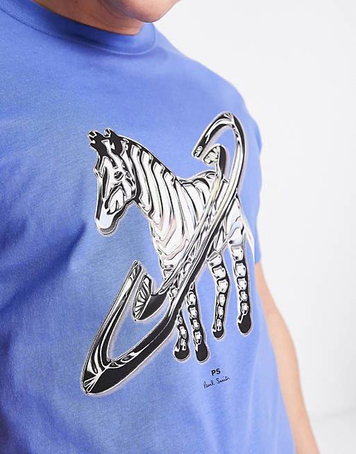  Paul Smith zebra t-shirt in blue 