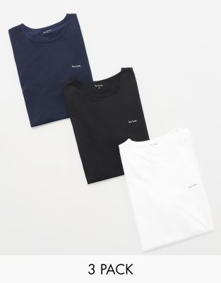 Paul Smith – Zestaw 3 T-shirtów w kolorach czarnym, granatowym i białym z logo - view 1