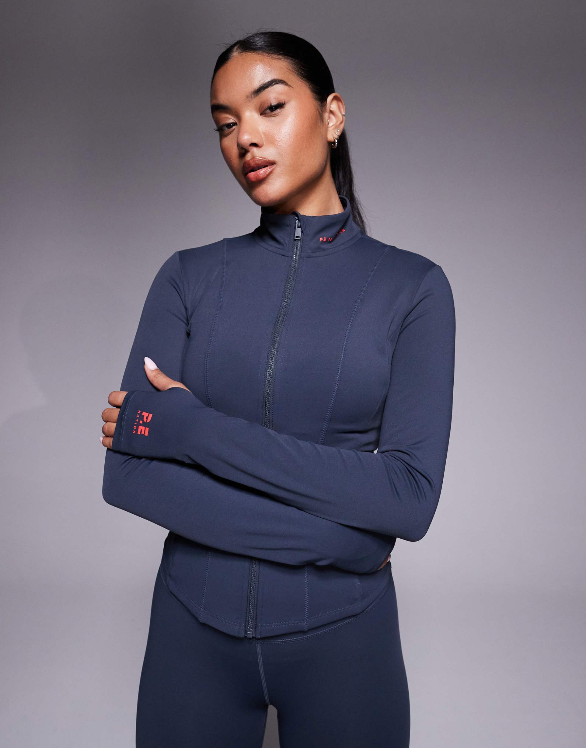 p.e nation breakup jacket in marine blue