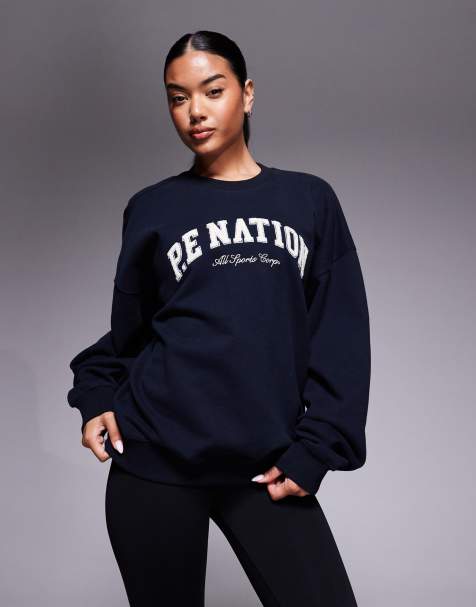 PE Nation Heritage sweat in dark sapphire