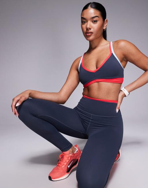 PE Nation Paramount sports bra in marine blue and strawberry, 2 of 4