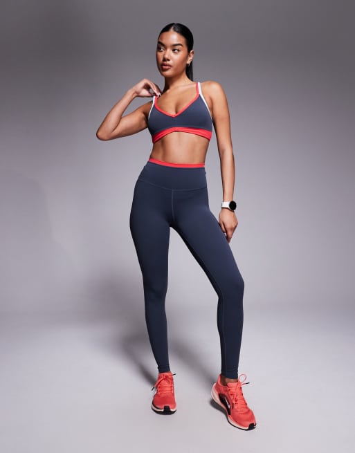 PE Nation Paramount sports bra in marine blue and strawberry, 4 of 4