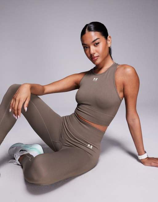 PE Nation - Restore - Canotta senza cuciture color noce