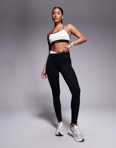 P.E Nation – Status – Svarta och bruna leggings i full längd - view 1