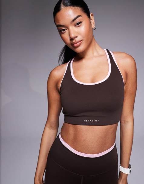 P.E Nation Stellar Sport-BH in Espresso und Chalk Pink - view 1