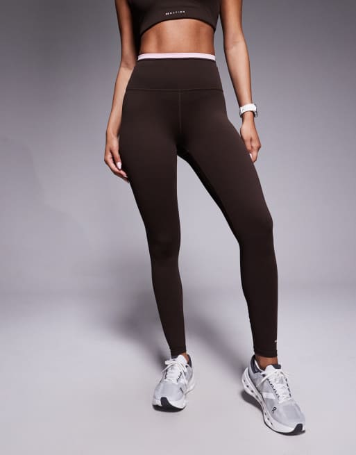 PE Nation - Vita - Espressonbrune og kritrosa leggings i fuld længde, 2 af 5