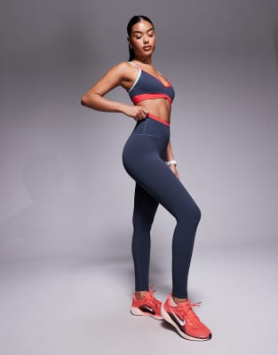 P. E Nation - Vita - Leggings in voller Länge in Marineblau und Erdbeerrot