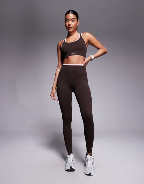 PE Nation - Vita - Leggings taglio lungo color espresso e rosa gesso - view 1