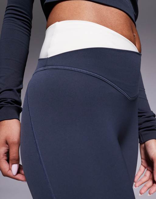 P.E Nation Wander flare leggings in marine blue and whisper white, 5 of 5