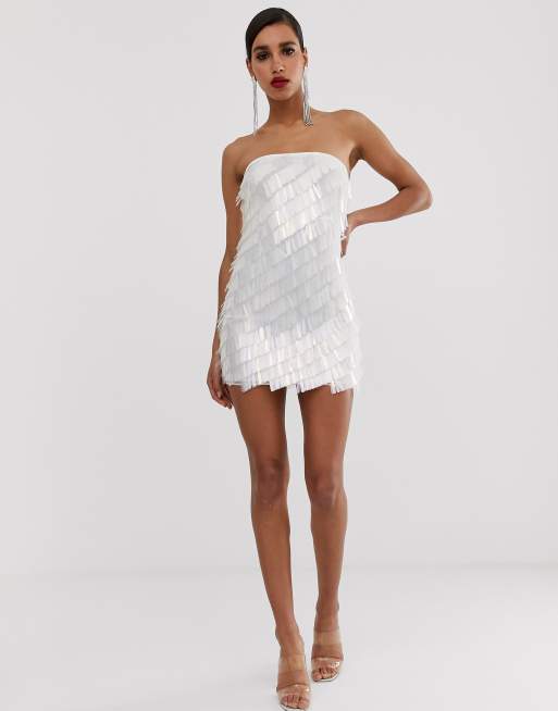 Peace and Love bandeau-minikjole med pailletter overalt fra Missguided, 4 af 4