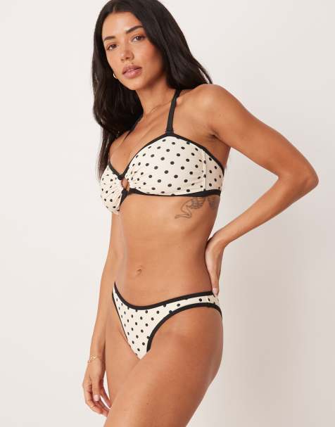 Peek & Beau - Bikini à pois - Crème et noir - view 1