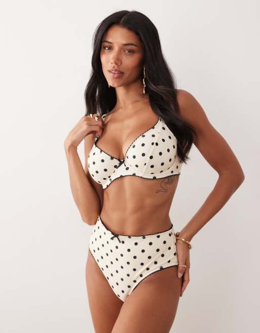 Peek & Beau - Bikini met randdetail en stippen in zwart en wit, 3 van 3