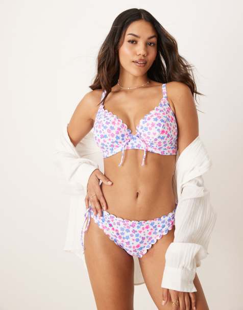 Peek & Beau Coppe Grandi - Bikini a fiori multicolore con bordi ondulati - view 1