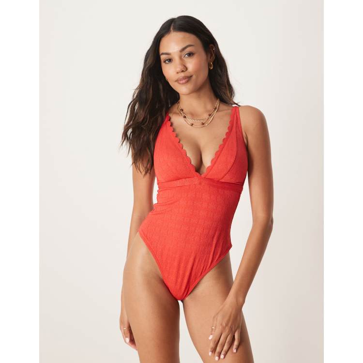 Generico Vestito Bambina Costume da Bagno Bikini per Bambina con Stampa Anguria con Volant Due Pezzi Costumi Nuoto