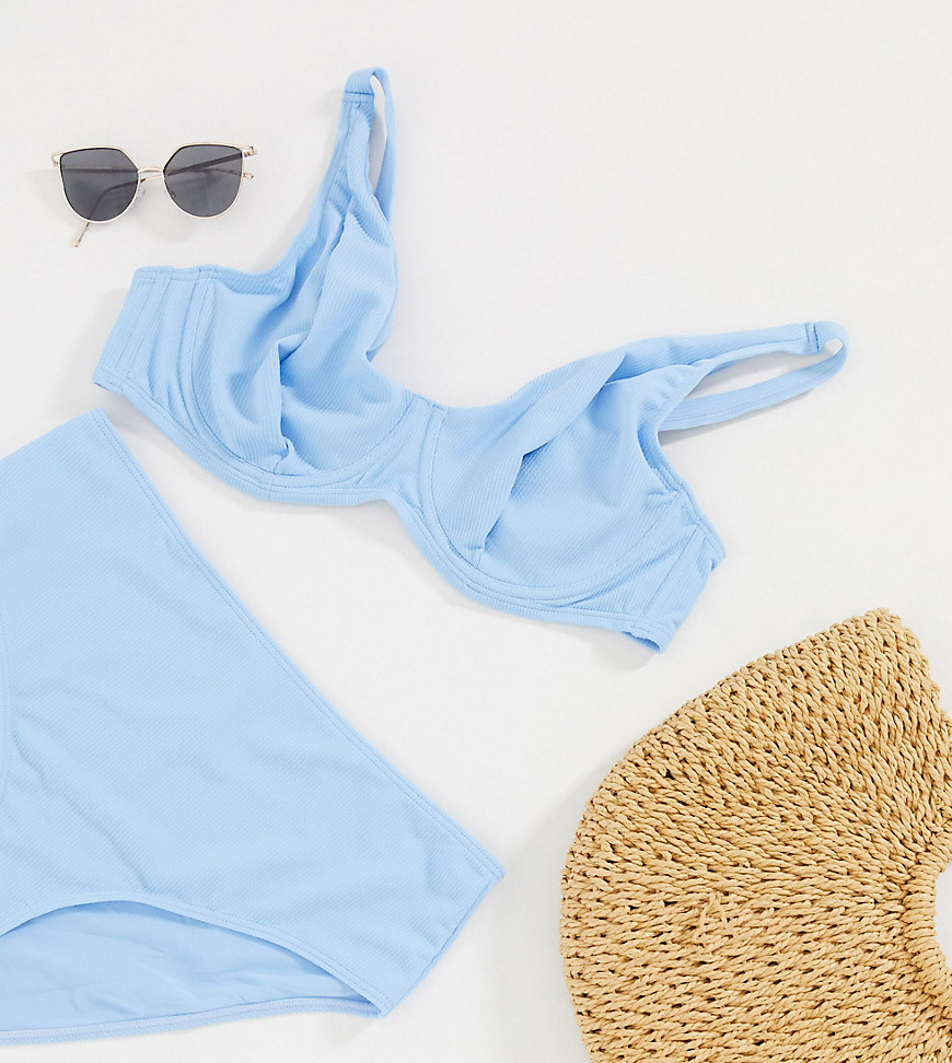 Peek & Beau - Curve - Bikinitop met beugel in blauw
