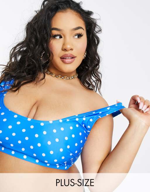 Peek & Beau Curve - Blåt bikinisæt med prikker - Kun hos ASOS, 2 af 2