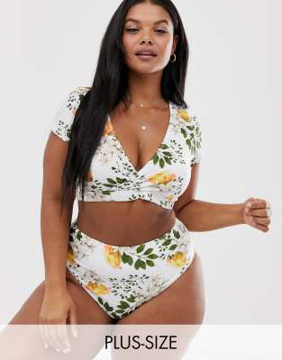 plus size high rise bikini