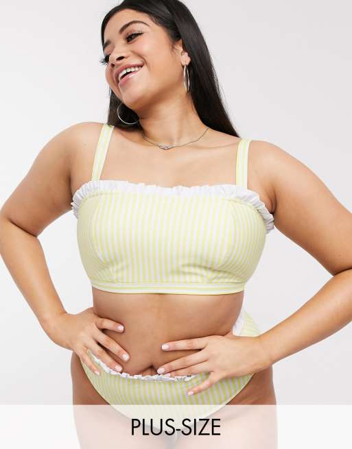 Peek & Beau Curve – Gulrandig bikiniöverdel – Exklusivt i Curve-modell